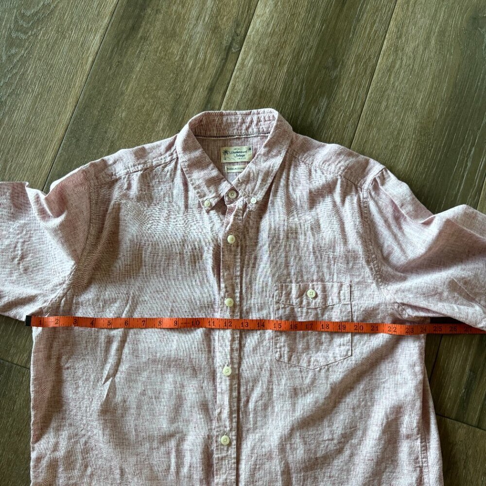 Weatherproff Vintage woven washable linen short sleeve button front shirt sz XL - Picture 3 of 10